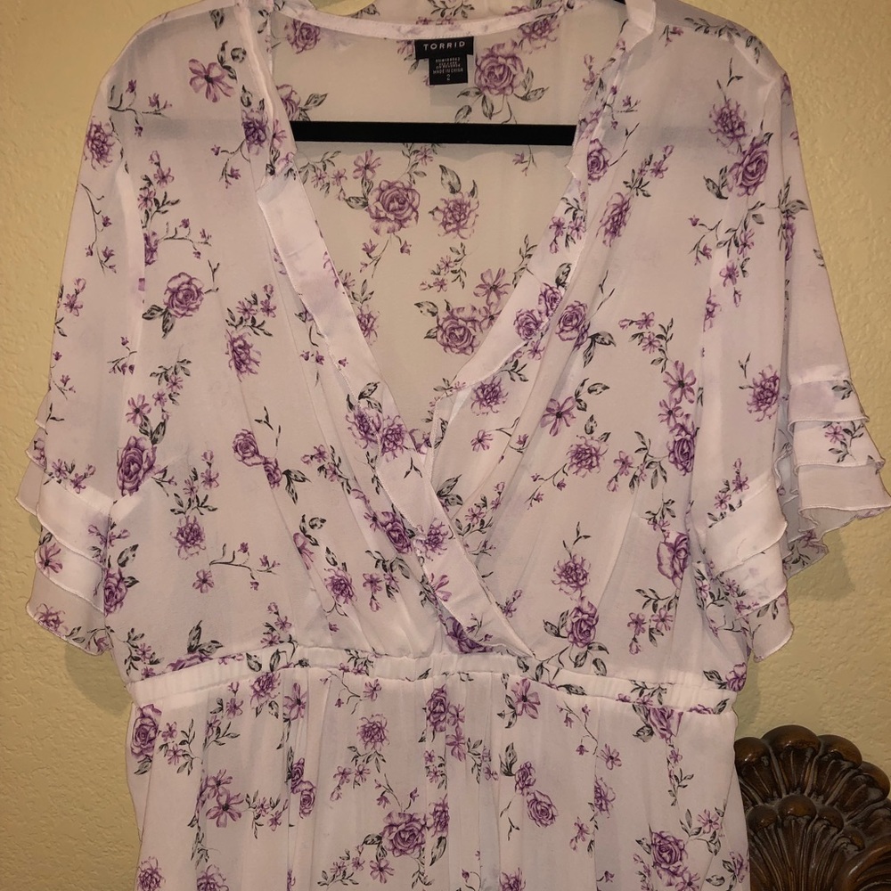Torrid empire waist ruffle top